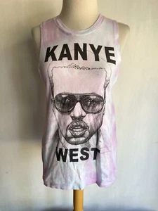 KANYE WEST (2015) Official Women's Tie-Dye Sleeveless Ye Bravado T-Shirt Small - Picture 1 of 5