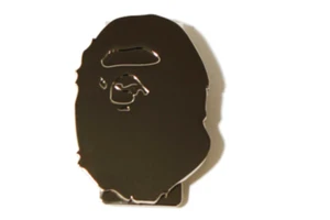 A BATHING APE Ape Head Brass Money Clip Silver Logo Unisex - Picture 1 of 3