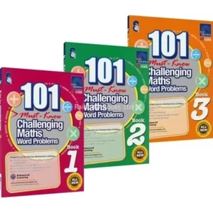 101 Challenging Maths Word Problems Books Singapore Primary School Grade 1-6 Mat - Picture 1 of 15