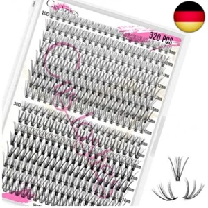 Einzelne Wimpern 320 PCS Crislashes Cluster Wimpern 20D 30D D Curl 9-16mm