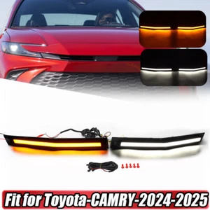 LED Front Grille Fog Lamp Daytime Running Light w/Turn DRL For Toyota Camry 24+ - Picture 1 of 16