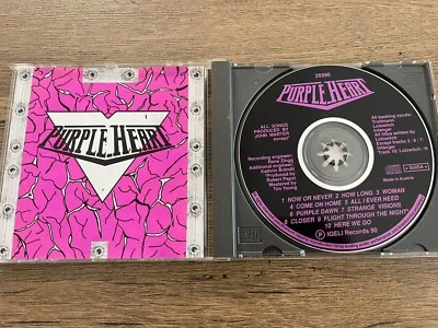 PURPLE HEART S/T Same 1990 CD Swiss AOR Hard Rock Original Press - Immagine 1 di 3