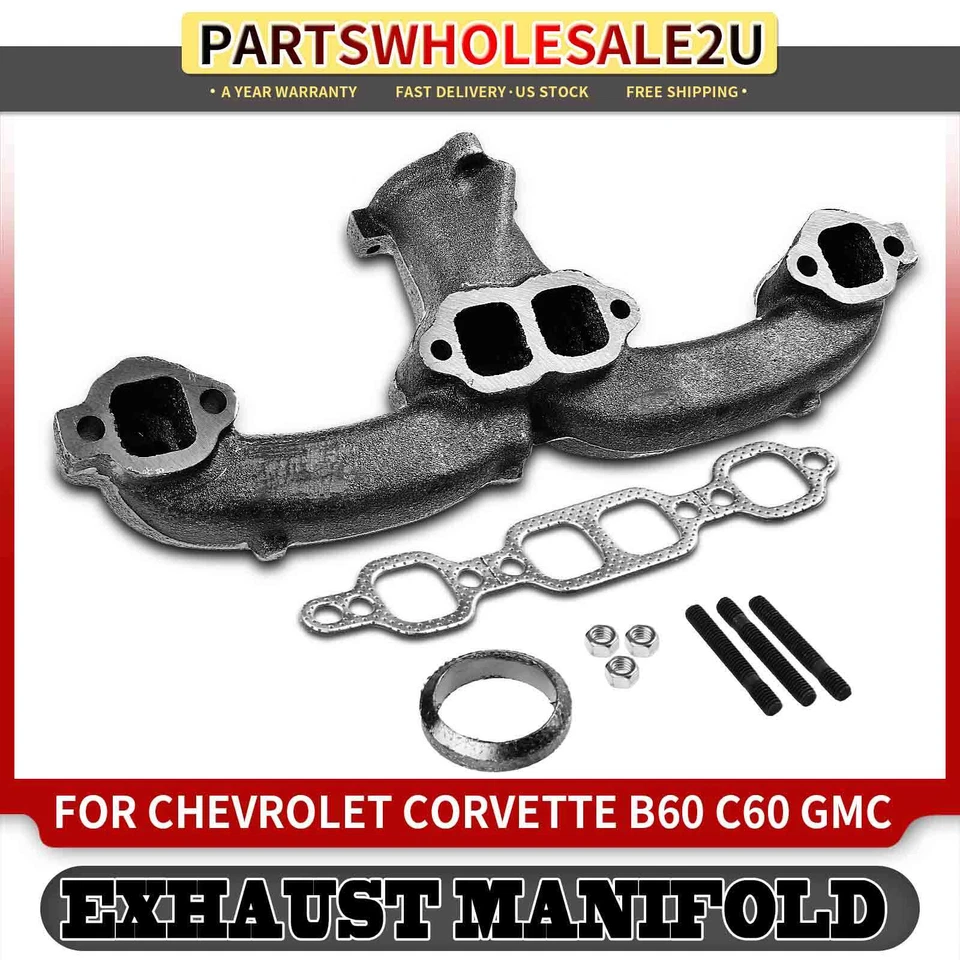 Left or Right Exhaust Manifold w/ Gasket Kit for Chevrolet B60 GMC B6000 C5000 - Image 1 of 4