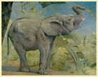 Poster The Book of Baby Beasts Elephant Wild Animal Children Book Repro FREE S/H