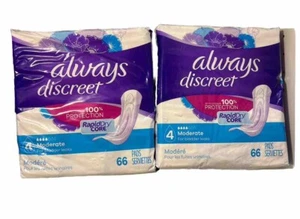 2x Almohadillas para incontinencia siempre discretas para mujer, moderadas, 66 unidades. - Imagen 1 de 4