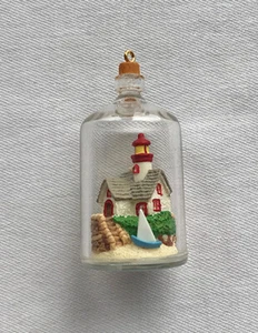2000 Seaside Scenes #2 ~ Lighthouse in a Bottle ~ Hallmark Miniature Ornament - Picture 1 of 3