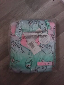 NWT Justice Girls Pajamas Sleepwear Flannel Sloth Size 12 (PJB) - Picture 1 of 4