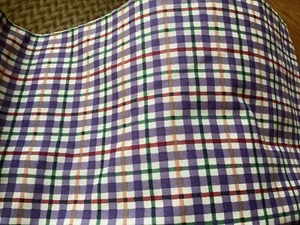 Longaberger Blueberry Plaid Valance- 72" x 17-5/8" lot of 2 - Picture 1 of 2