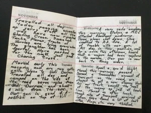 1942 WWII DIARY OF A BOMBARDIER IN THE 14th LIGHT ANTI-AIRCRAFT REGIMENT (Repr) - Picture 1 of 8