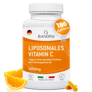 Bandini® Liposomales Vitamin C 180 Vegane Kapseln, mit 1000mg Vitamin C - Bild 1 von 6