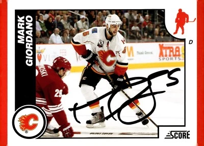 Mark Giordano - Signed 2010-11 Panini Score Card #108 - Image 1 of 2