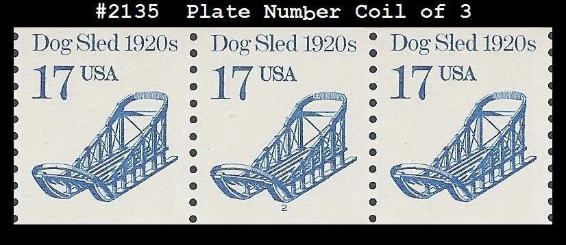 USA5 #2135 MNH PNC3 Pl #2 Dog Sled - Image 1 of 1
