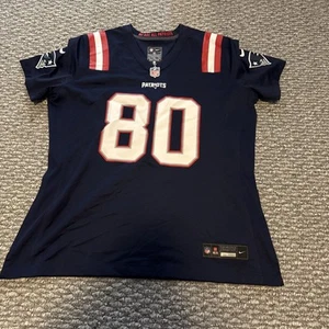 Maglia NFL Nike New England Patriots Troy marrone blu #80 donna XL NUOVA SENZA ETICHETTE - Foto 1 di 6