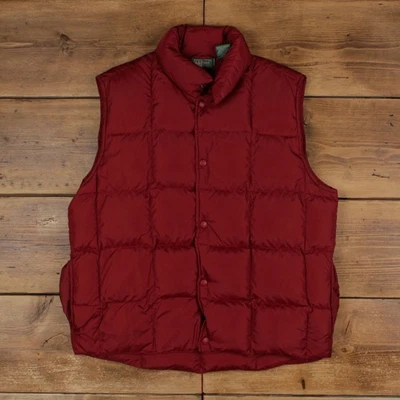 L.L. Bean Puffer Vest Jacket L Mens 00s Red Men's Down Outdoor Gilet - Image 1 of 4