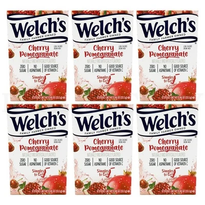 Welch's Zero Sugar Singles-to-Go Cherry Pomegranate 6 Sticks Each Lot of 6 - Image 1 of 3