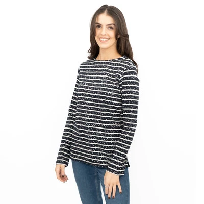 Crew Clothing Womens Top Navy Ultimate Breton Stripe Stars Cotton Long Sleeve 12 - Image 1 of 4