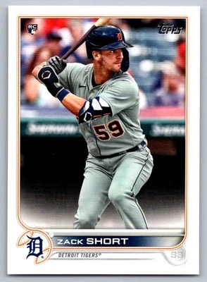 2022 Topps Zack Short Rookie Detroit Tigers #148 - Image 1 of 2