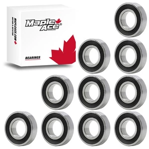 6201-8-2RS Ball Bearing 1/2" x 32mm x 10mm 6201 1/2" 2RS Rubber Sealed (PCs 10) - Picture 1 of 4
