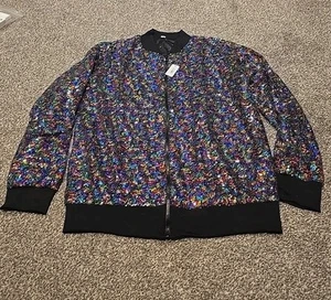 Womens Rainbow Sequins Jacket - Size Small/Medium - New with Tags - Free P&P - Picture 1 of 4