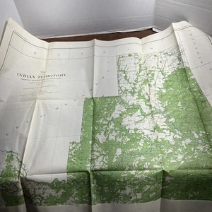 Mapa de Bosques Territorio Indio 1899 Servicio Geológico de Estados Unidos Oklahoma Missour - Imagen 1 de 7