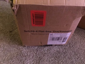 2 PCS Premium 9x3.50-4 Flat Free Tire Wheel for Lawn Mowers & Zero Turn Mowers - Picture 1 of 3