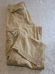 VNTG A87 Aeropostale Utility Cargo Pants Beige Men SZ  "36X33" Actual See Photos - Picture 1 of 16