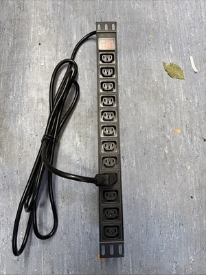 12 Way Switched IEC 13  outlets  Extension Block 240V   3m Cable to IEC14 plug - Image 1 of 3