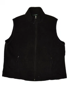 L.L.BEAN Mens Fleece Gilet UK 42 XL Black Polyester AU02 - Picture 1 of 3