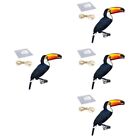  Set of 4 Holiday Decorations Wooden Office Wall Decals Toucan Home