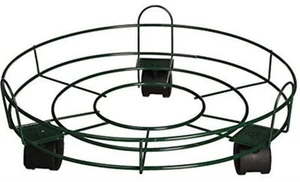 Plant Dolly Rolling Caddy Planter Holder Stand Garden Wheels Roller Moving Green - Picture 1 of 3