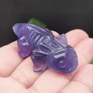 1pcs Natural fluorite salamander quartz crystal carved reiki healing random - Picture 1 of 8