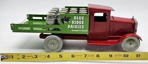 Pressed Steel Blue Ridge Dairies Dairy Delivery Truck Red Green Reproduction HTF