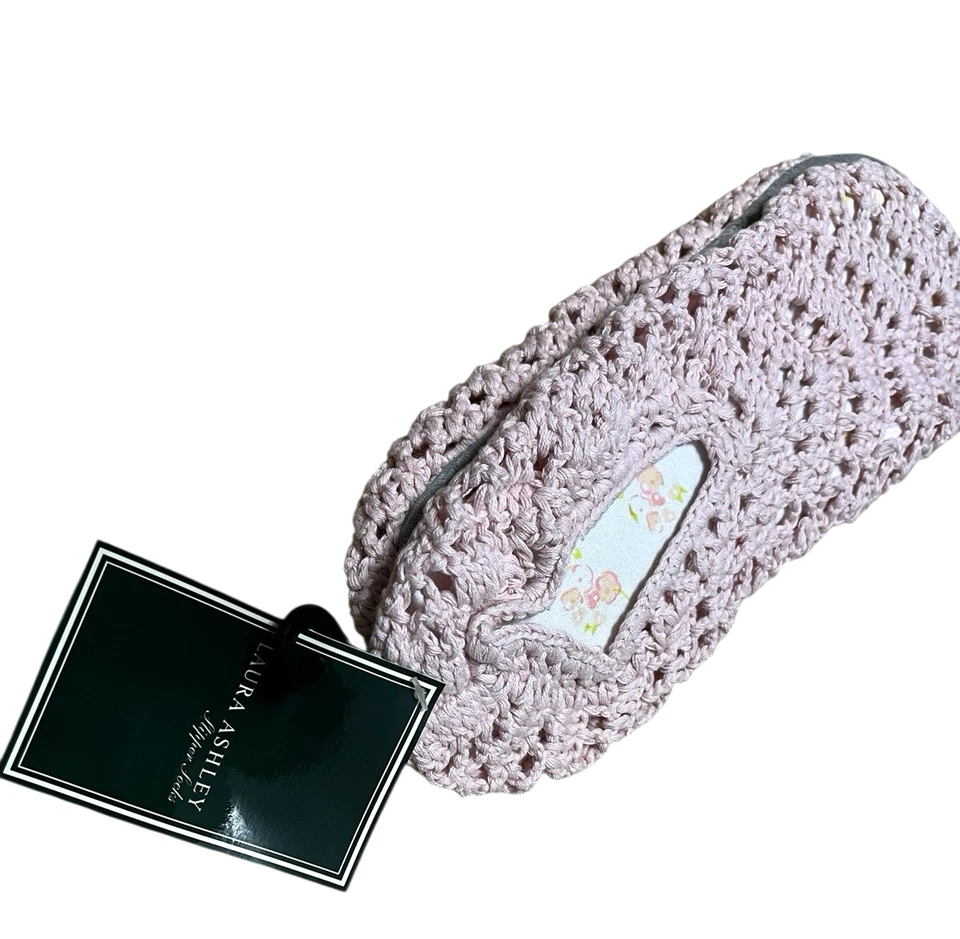 Calcetines Laura Ashley Mujer Crochet Zapatilla Footies Rosa MEDIANO Foto 1 de 4