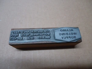 Alamo Welding Supply SAN ANTONIO TX printing press plate block - Picture 1 of 1