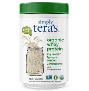 Simply Tera's Organic Whey Protein Plain Unsweetened, 12 oz - US SELLER - Picture 1 of 1