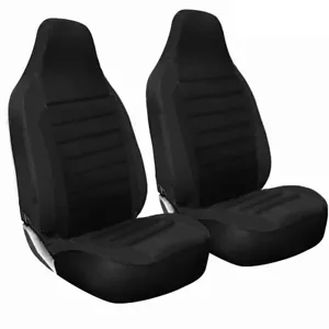 Deluxe furgone auto trapuntato rettangolare nero su pannello nero 4x4 MPV set coprisedili 1+1 - Foto 1 di 1