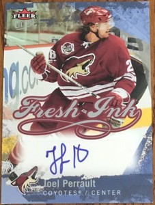 2007-08 Fleer Ultra Fresh Ink Joel Perrault FI-JP Phoenix Coyotes