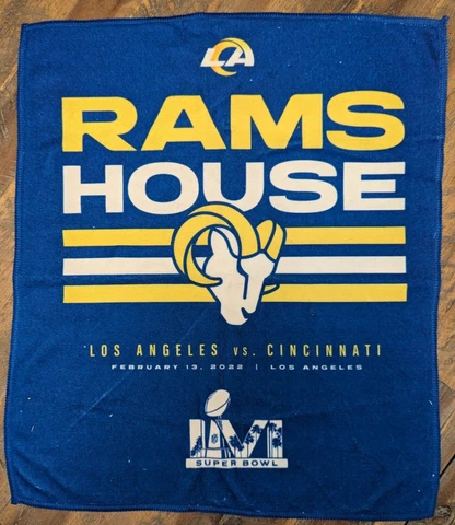 Los Angeles Rams LA 2022 Superbowl LVI Rams House Rally Towel Brand New NFL 56 Cover