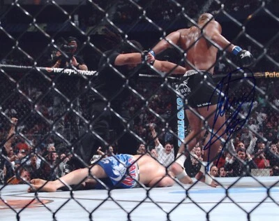 Rashad Evans signed "UFC" 8x10 Photo g Autographed KNOCK OUT Chuck Liddell COA - Image 1 of 3