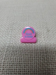 Vintage Miniature Plastic Chip Clip GOD IS LOVE Hong Kong Sunday School Promo - Picture 1 of 5