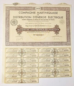 Martinique- Fort de France- Cie Martiniquaise de Distribution d'Electricité 1932 - Picture 1 of 1