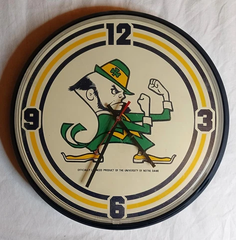 Vintage Notre Dame Clock 1989 MADE IN USA P&K Products Cover