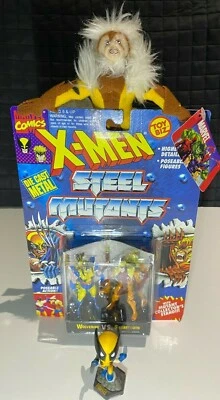X-Men Steel Mutants Wolverine vs. Sabretooth ToyBiz + Peluche + Wolvie Gashapon Foto 1 de 4