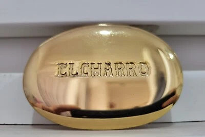 EL CHARRO (THE ORIGINAL) EL CHARRO Fibbia E207 Gold Oro Lucido 70 Grammi [5 cm x 7 cm) Nuova (PANINARO)