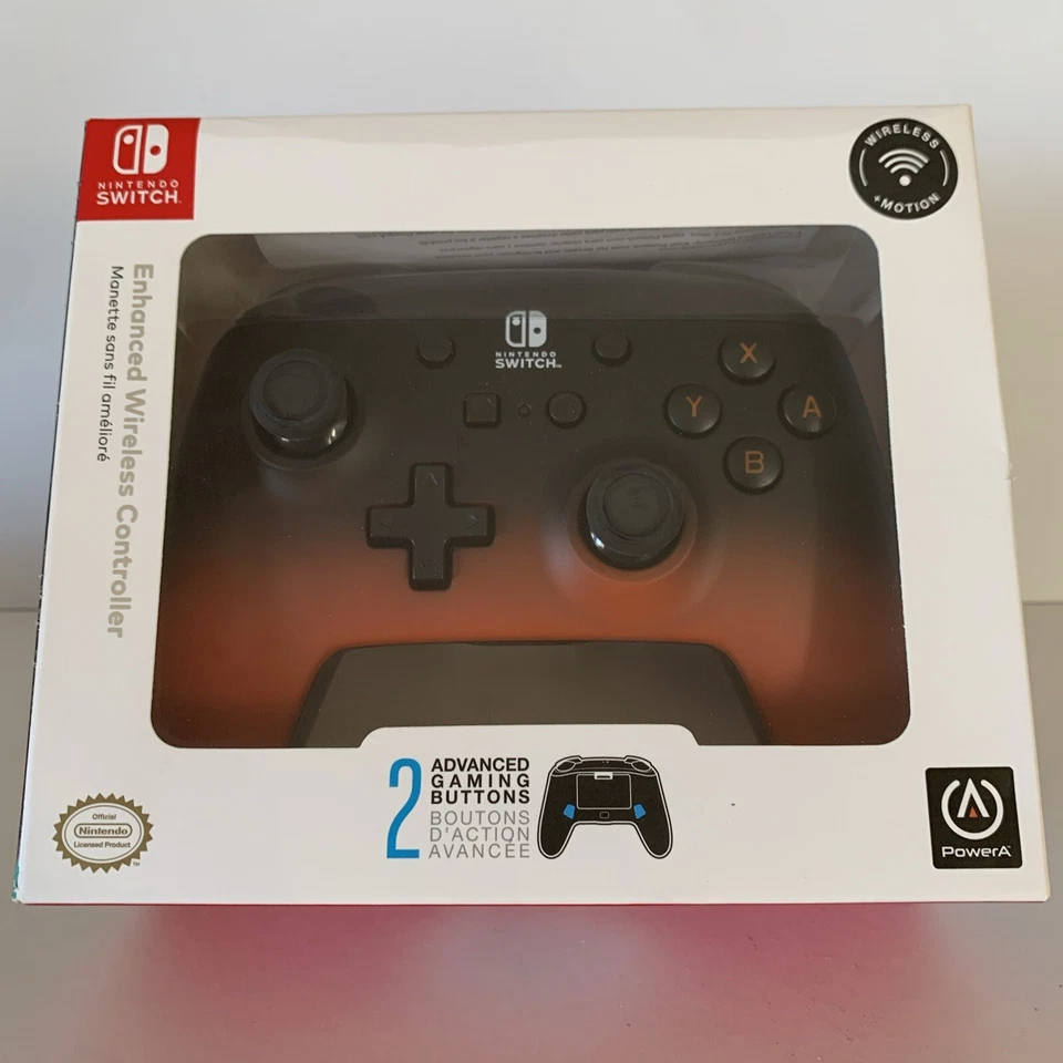 Nintendo Switch Orange Fade Enhanced Wireless Controller PowerA Discontinued New - Image 1 of 4