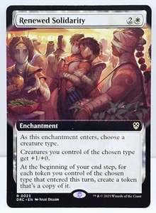 Renewed Solidarity - Aetherdrift Commander Extended Art - Enchantment Rare White - Picture 1 of 3