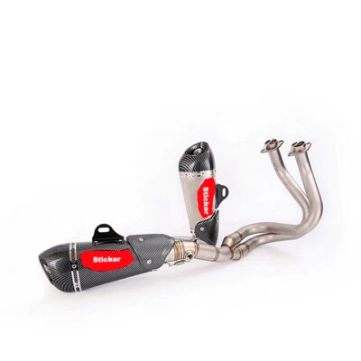 Silenciador deslizable de cabezal sistema de escape completo para Kawasaki Ninja 650 Z650 2012-2023 Foto 1 de 4