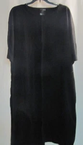 NWOT Knit Studios Short Sleeve Cotton Nightgown Sleep Shirt Size 1-2X Black - Picture 1 of 3