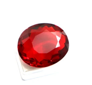 Red Brazilian Topaz Loose Gemstone topaz pendant Oval Shape 85 Ct Beautiful AAA+ - Bild 1 von 6