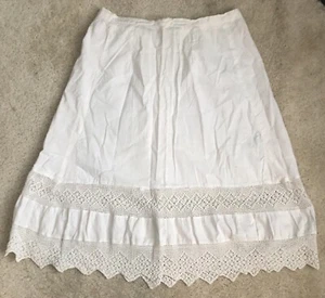 Antique Petticoat Slip/Skirt 25 in Waist 25 L Crochet Trim Petite - Picture 1 of 10